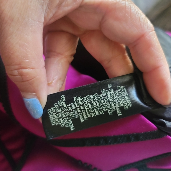 BELLESA Sequins Tank Top in Magenta and Black Size 12 - Picture 6 of 6